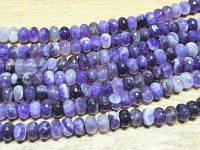 Amethyst Kettenstrang Button facettiert ca. 12 mm / ca. 40 cm