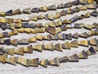 Tigerauge Kettenstrang Dreieck ca. 5-9 mm / ca. 40 cm