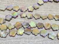 Perlmutt goldfarben Kettenstrang Blume ca. 14 mm / ca. 40 cm