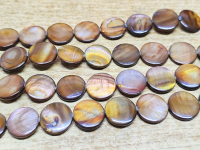 Perlmutt goldfarben Kettenstrang Scheibe ca. 18 mm / ca. 40 cm