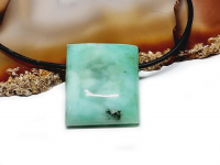 Chrysopras Freiform Anh�nger ca. 2,5 mm gebohrt ca. 28x33 mm - Einzelst�ck