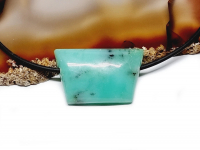 Chrysopras Freiform Anh�nger ca. 2,5 mm gebohrt ca. 36x22 mm - Einzelst�ck