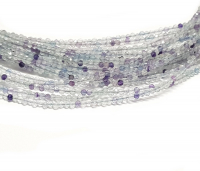 Fluorit Kugelstrang facettiert ca. 2 mm�/ ca. 40 cm