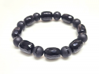 Achat schwarz Armband�ca. 10x14 mm schwarz matt / poliert�ca. 19 cm