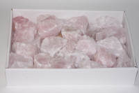 Rosenquarz Flat aus Brasilien ca. 0,6-1,0 kg / St. Gesamtgewicht: ca. 13 Kg