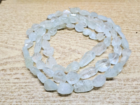 nat�rliche Aquamarin Kettenstrang Freiform facettiert aus Brasilien ca. 10-15 mm / ca. 40 cm