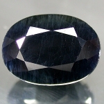 Mitternachtsblauer Saphir Oval facettiert  ca. 6 x 4 mm