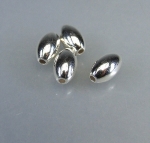 4 x Oliven Zwischenperlen aus 925 Silber ca. 8 x 13 mm
