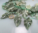 Achat grün Blattstrang ca. 30 x 45/50 mm / 40 cm